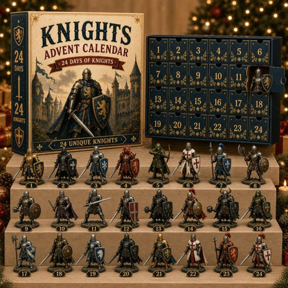 ⌛⚔️ 🏰 Knights Advent Calendar 2026 | 24 Days of Knights with 24 Unique Medieval Warrior Figurines & Fantasy Collectibles 🎄🛡️2D Acrylic Version