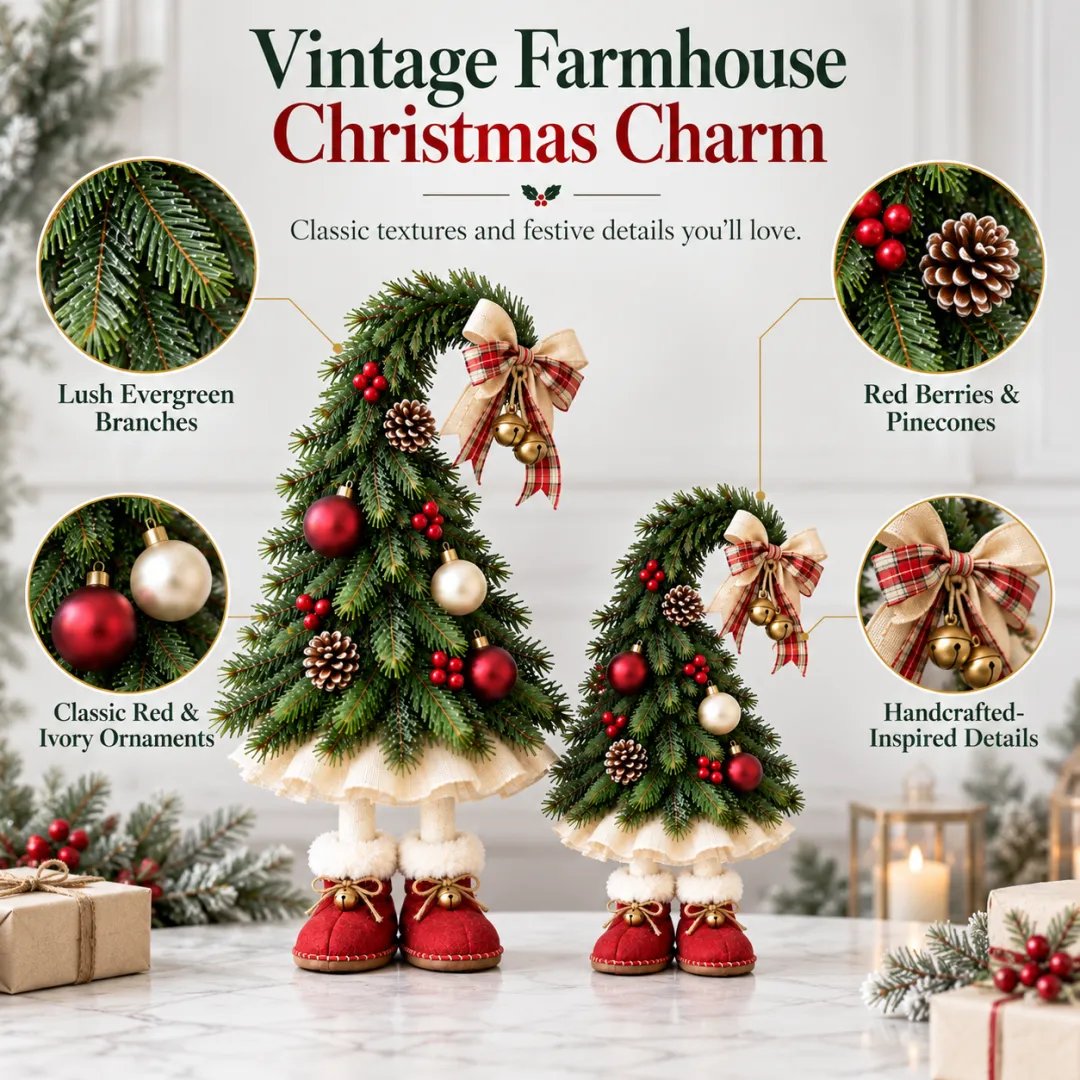 Whimsical Christmas Elf Tree Decor with Red Boots
