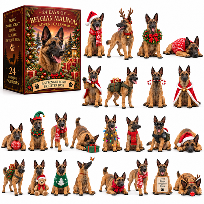 HOT SALE🎉24 Days of Belgian Malinois Joy — 24 Unique Collectible Figurines 1