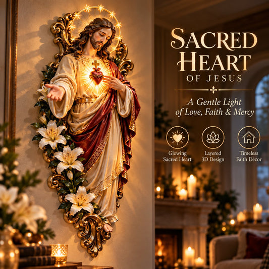 Sacred Heart of Jesus 3D Lighted Wall Decor