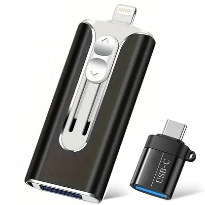 💥LAST DAY SALE 49% OFF-Flash Drive Intended for iPhone iPad, Memory Stick Storage for Photos and Videos Backup, Compatible with iPhone iPad Android PC, Plug and Play