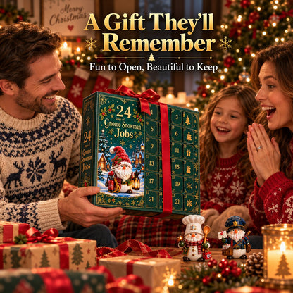 ⛄ Discover Festive Whimsy: 2026 Gnome & Snowman Jobs 24-Day Christmas Countdown Calendar