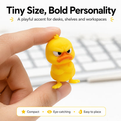 😠 Angry Duck Desk Figurine — Add a Tiny Attitude to Your Space! 🐥