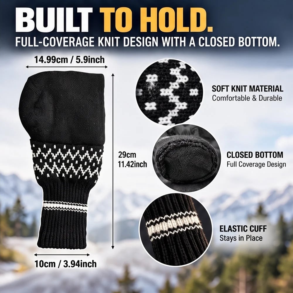 🏆Limited Time Sale 49% OFF⚡❄️Winter Knit Beer Bottle Gloves｜Striped Drink Cooler Sleeve🍻