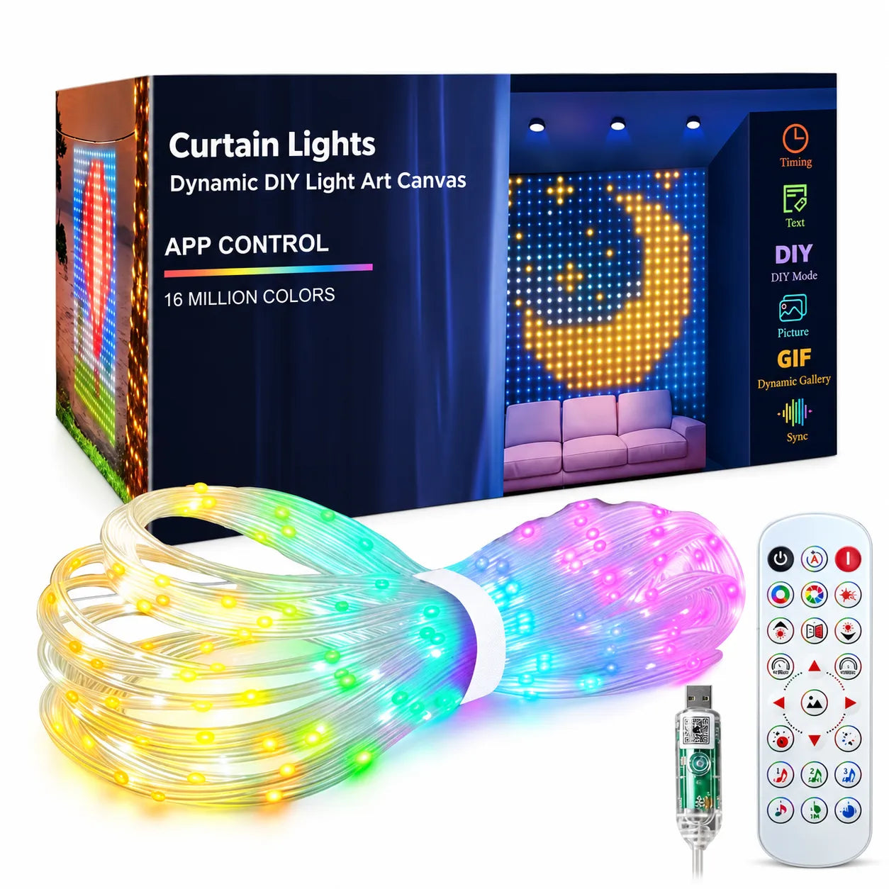 Smart LED Curtain Light Display