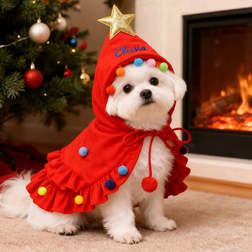 Personalized Christmas Pet Cape