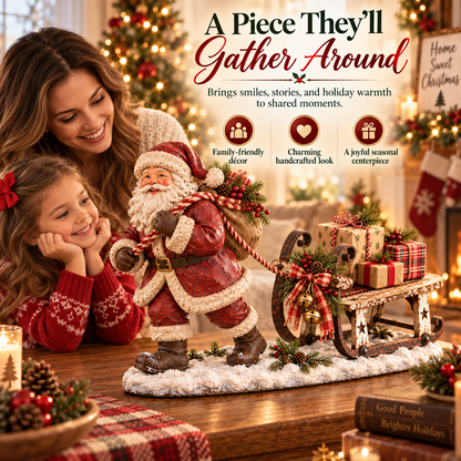 Santa’s Christmas Sleigh Farmhouse Table Decor
