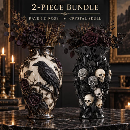💀💎 Crystal Skull Vase – Where Darkness Meets Elegance ✨