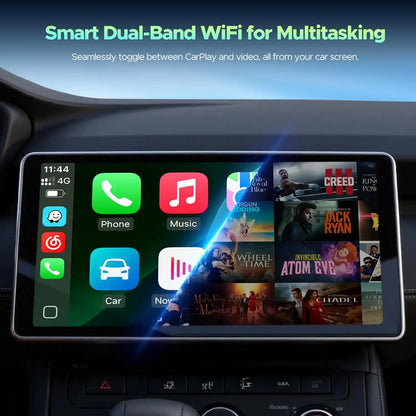 Plug-and-Play Streaming with 3-in-1 Wireless CarPlay Adapter