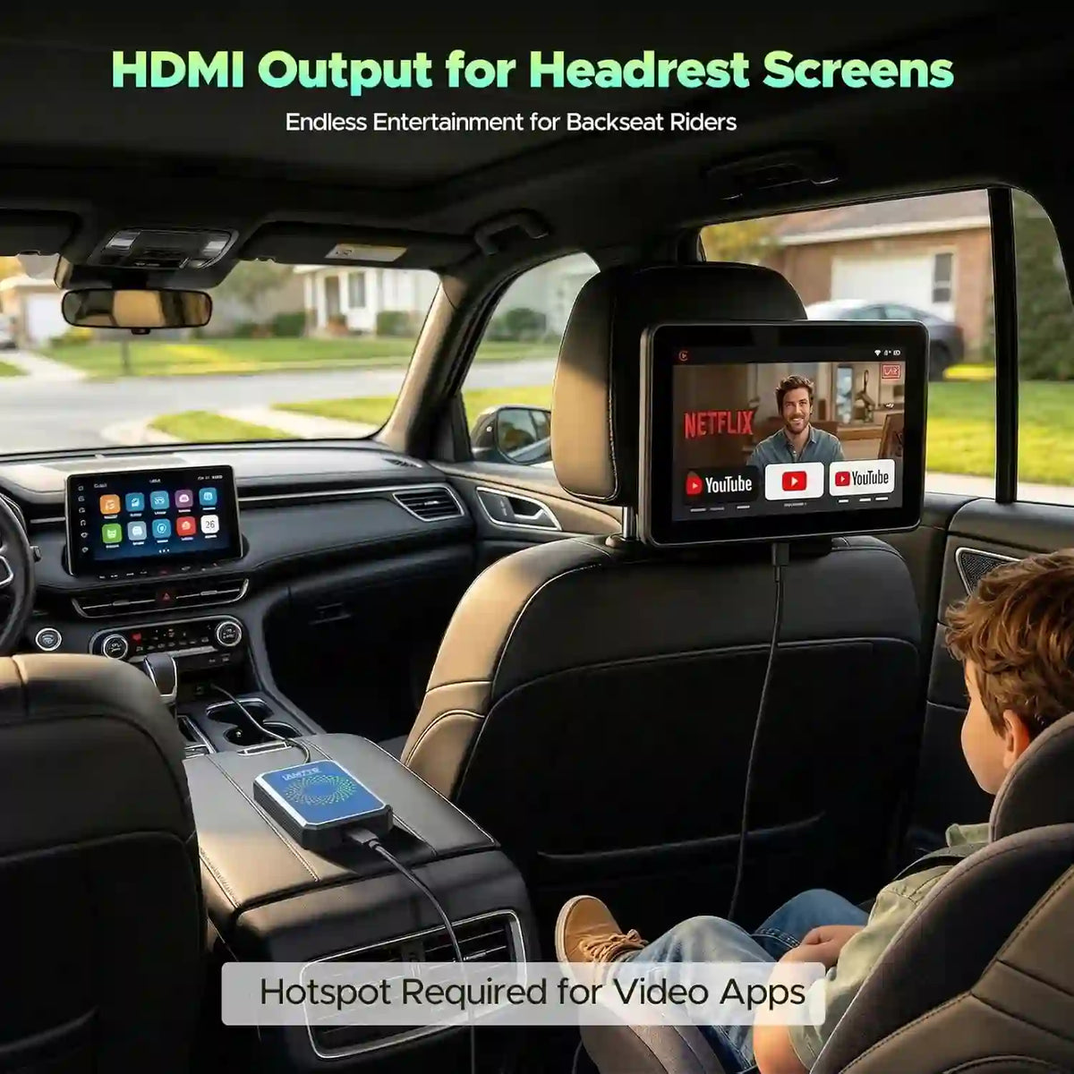 Plug-and-Play Streaming with 3-in-1 Wireless CarPlay Adapter