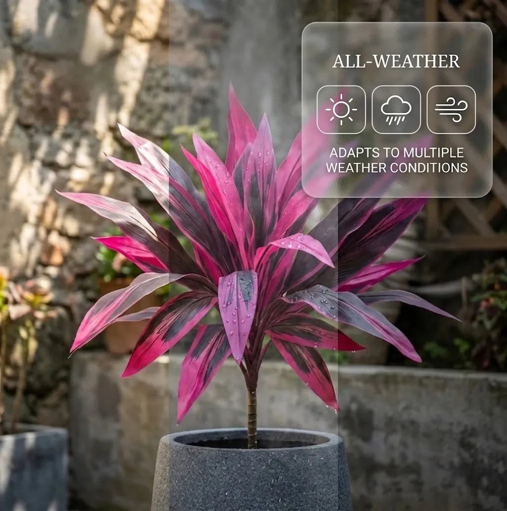 Pink and Purple Artificial Garden Plants - 2 Pieces