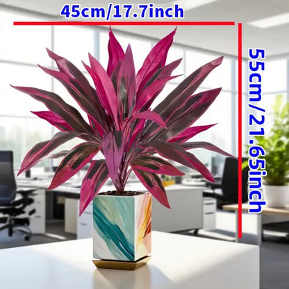 Pink and Purple Artificial Garden Plants - 2 Pieces