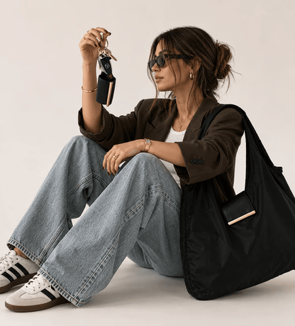 2-in-1 Transformable Vegan Leather Tote Bag