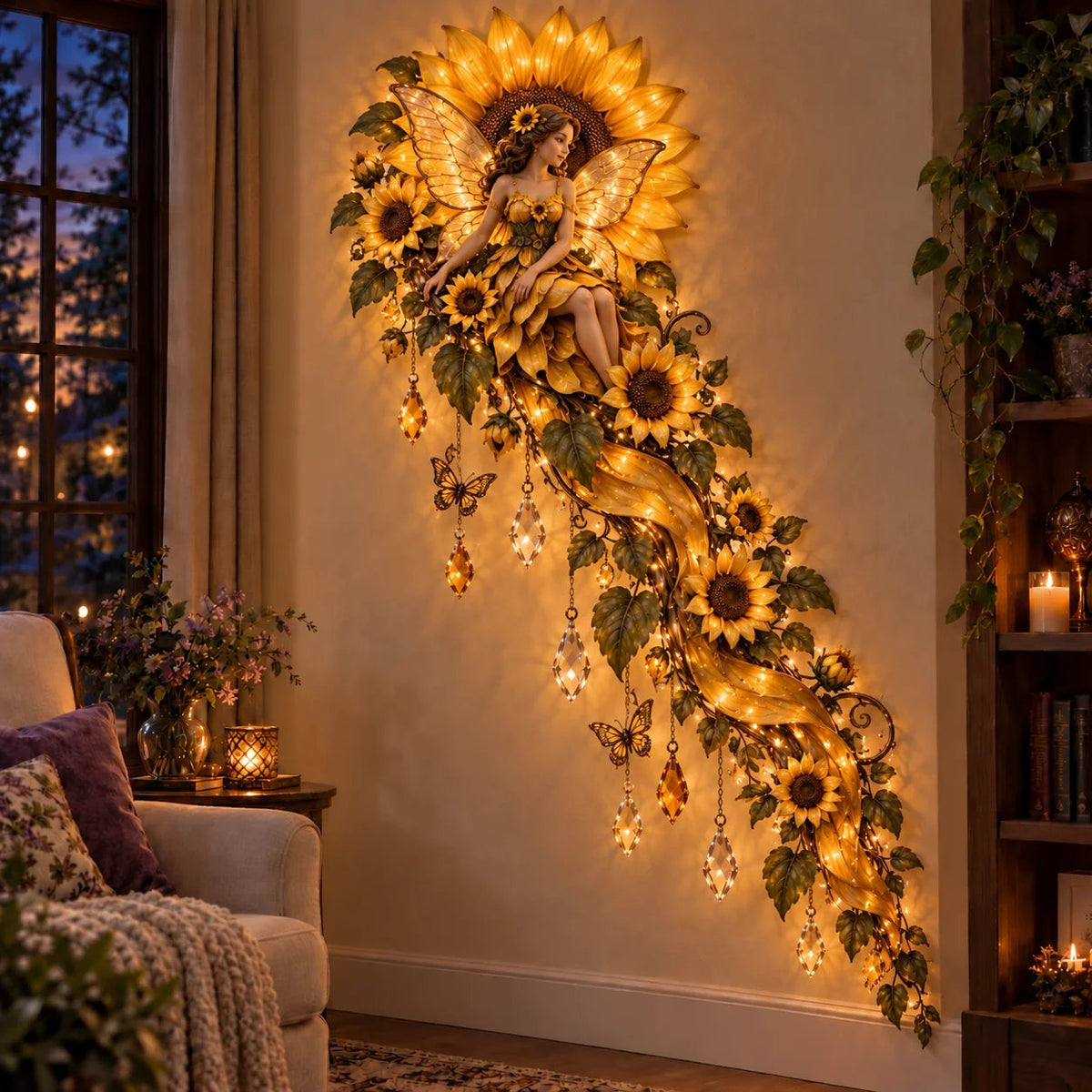 Enchanted Flower Fairy Wall Light