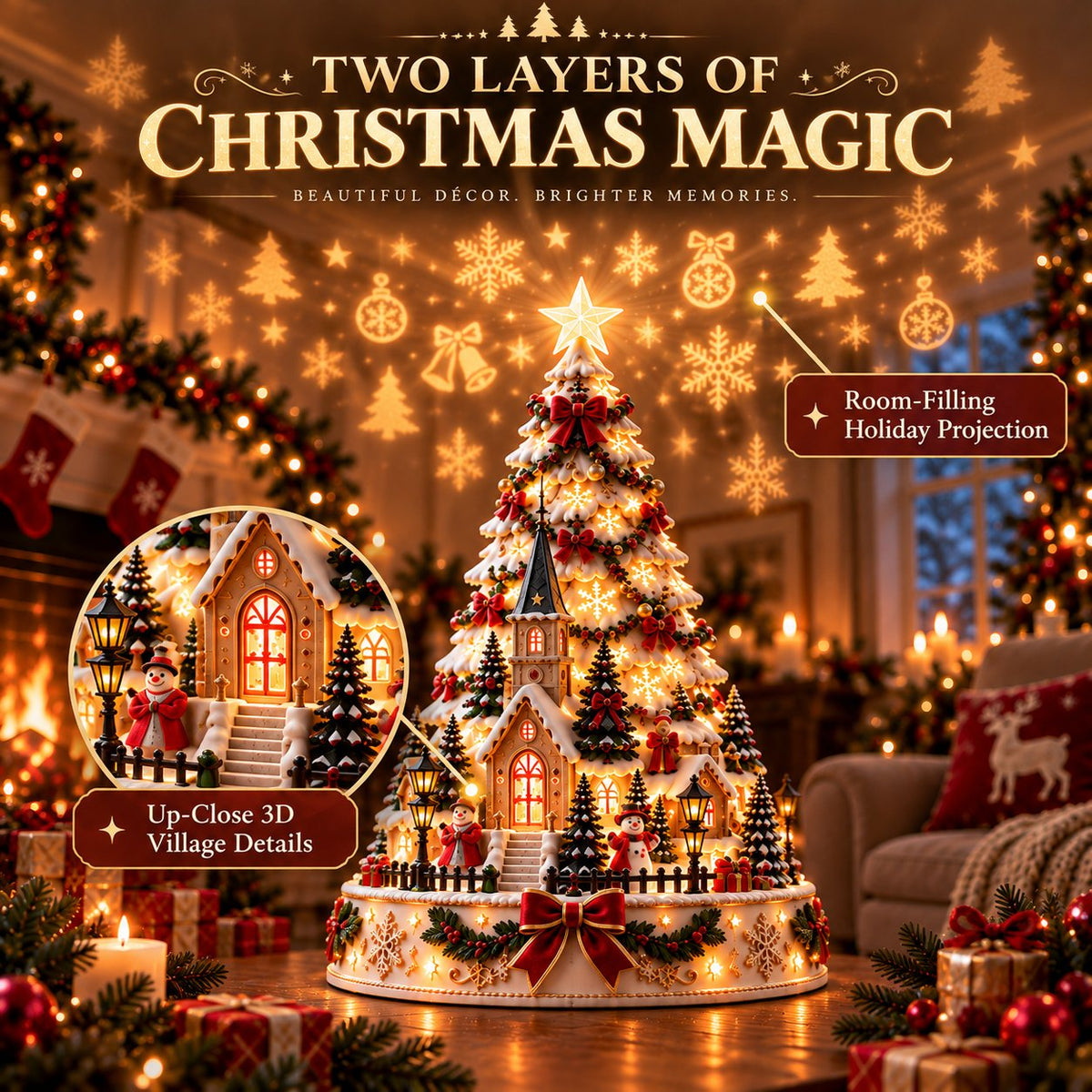 🏆 60,000+ Sold - 🎄MerryRealm Christmas Village Lightscape Tree