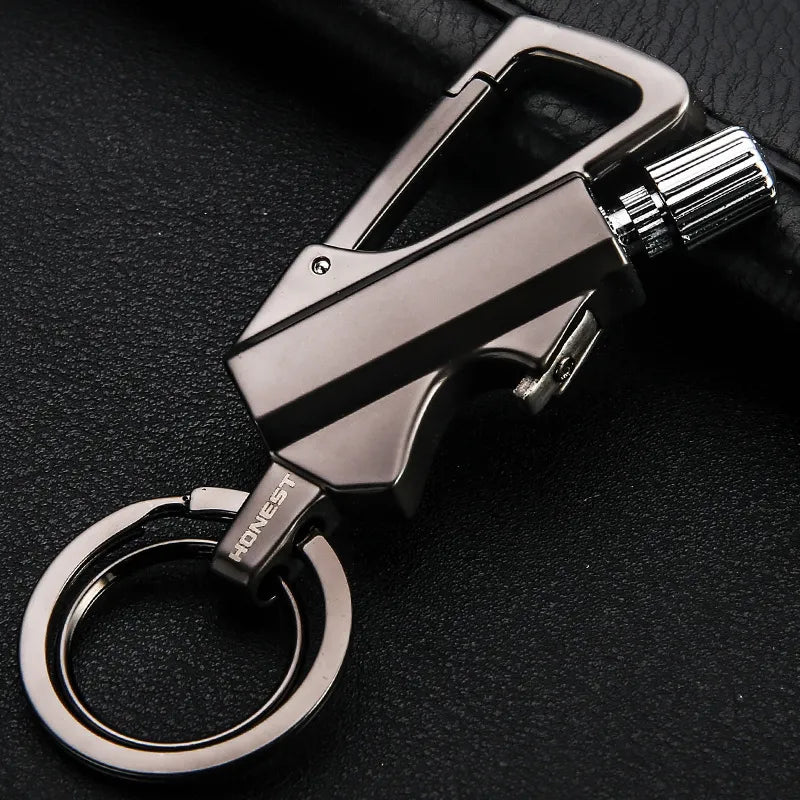 3-in-1 Permanent Match & Carabiner Keychain
