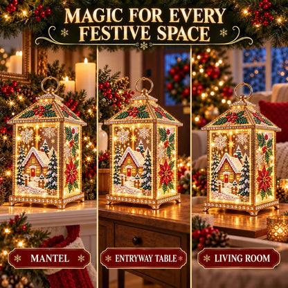 ✨ Christmas Glow™ — DIY Light-Up Diamond Art Lantern