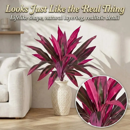 Pink and Purple Artificial Garden Plants - 2 Pieces