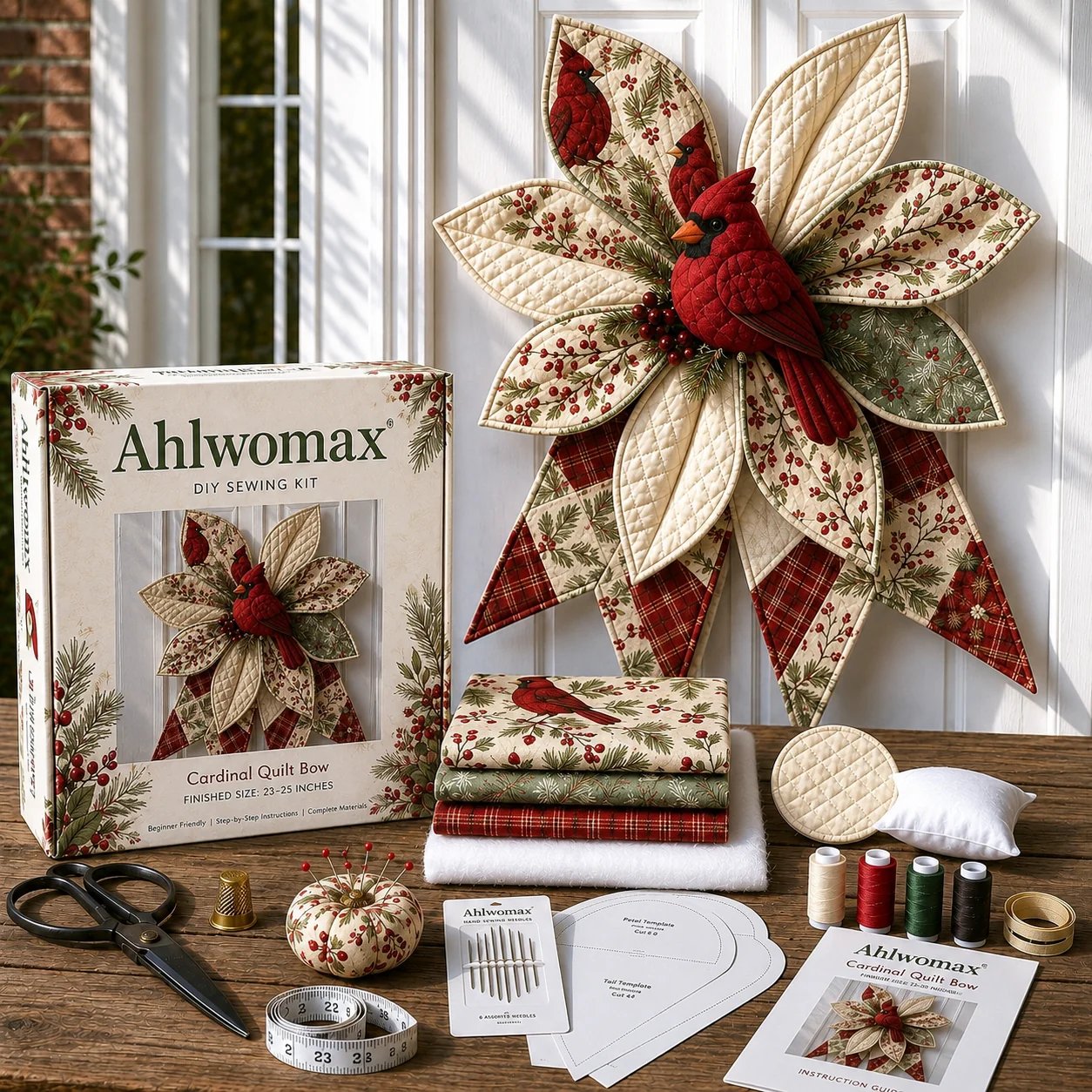 💥🏆 Last Day 50% OFF - Large Patchwork Bow Sewing Kit