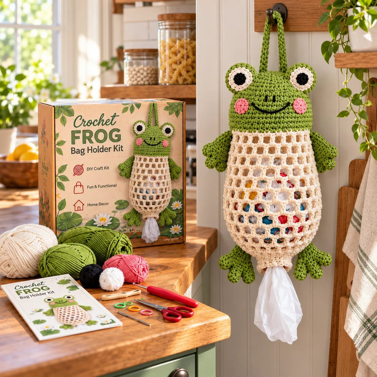 Cozy Critters – Cute Crochet Animal Bag Holder DIY Kit