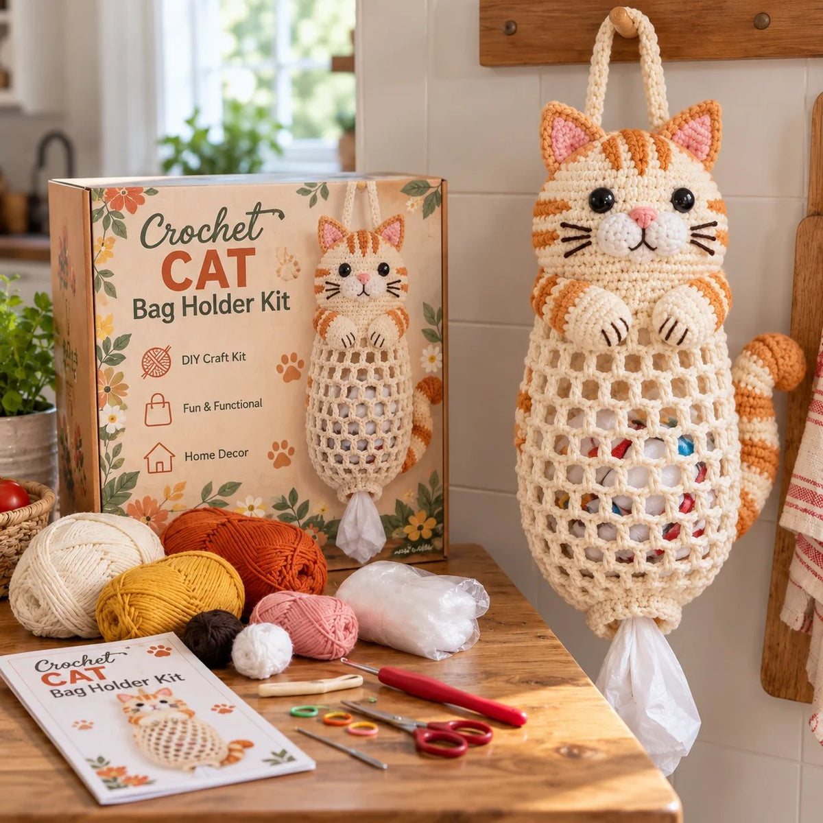 Cozy Critters – Cute Crochet Animal Bag Holder DIY Kit