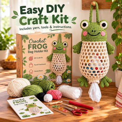 Cozy Critters – Cute Crochet Animal Bag Holder DIY Kit