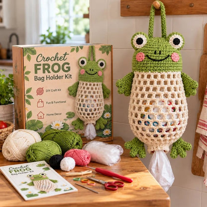 Cozy Critters – Cute Crochet Animal Bag Holder DIY Kit