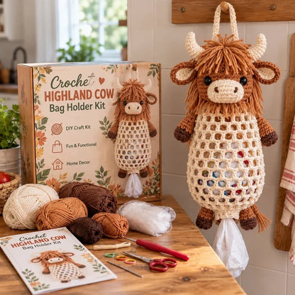 Cozy Critters – Cute Crochet Animal Bag Holder DIY Kit