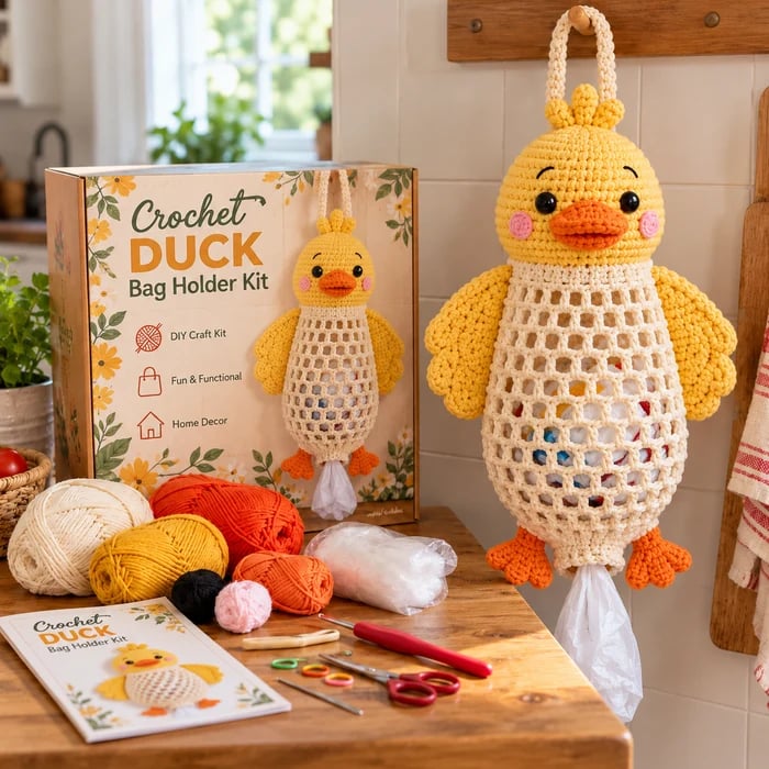 Cozy Critters – Cute Crochet Animal Bag Holder DIY Kit