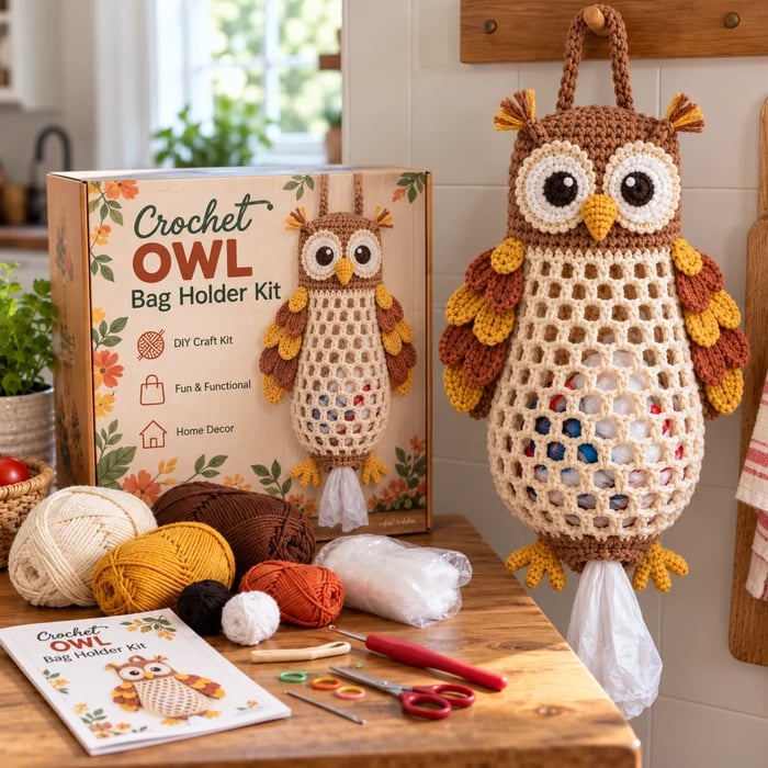 Cozy Critters – Cute Crochet Animal Bag Holder DIY Kit