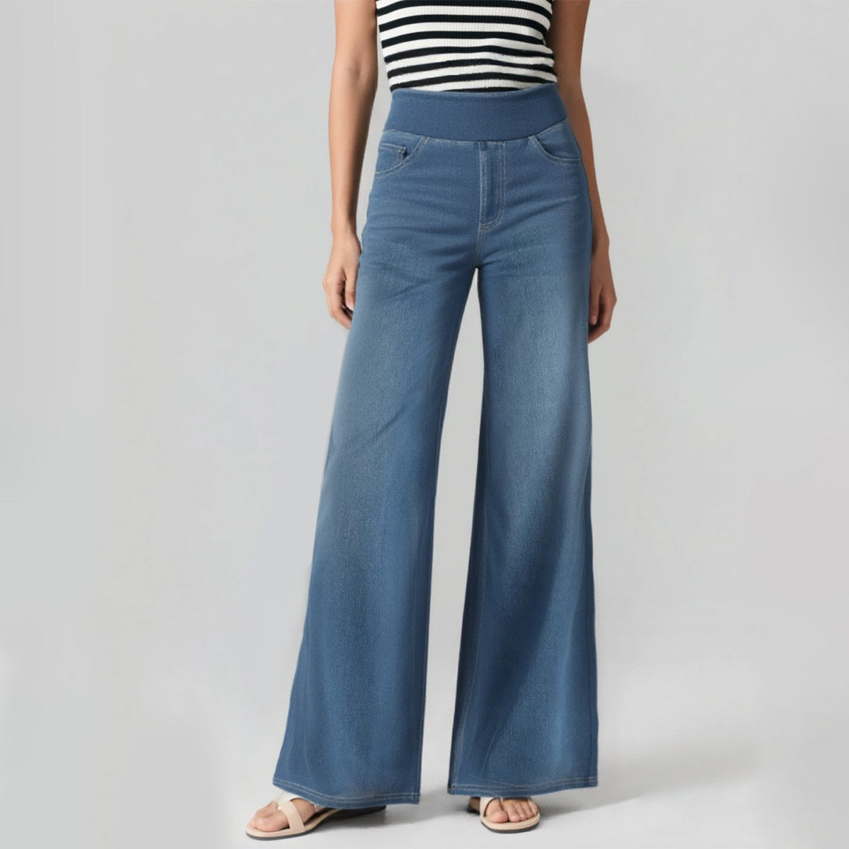 🔥Last Day 60% OFF🔥Women's High-Waisted Washed Baggy Wide