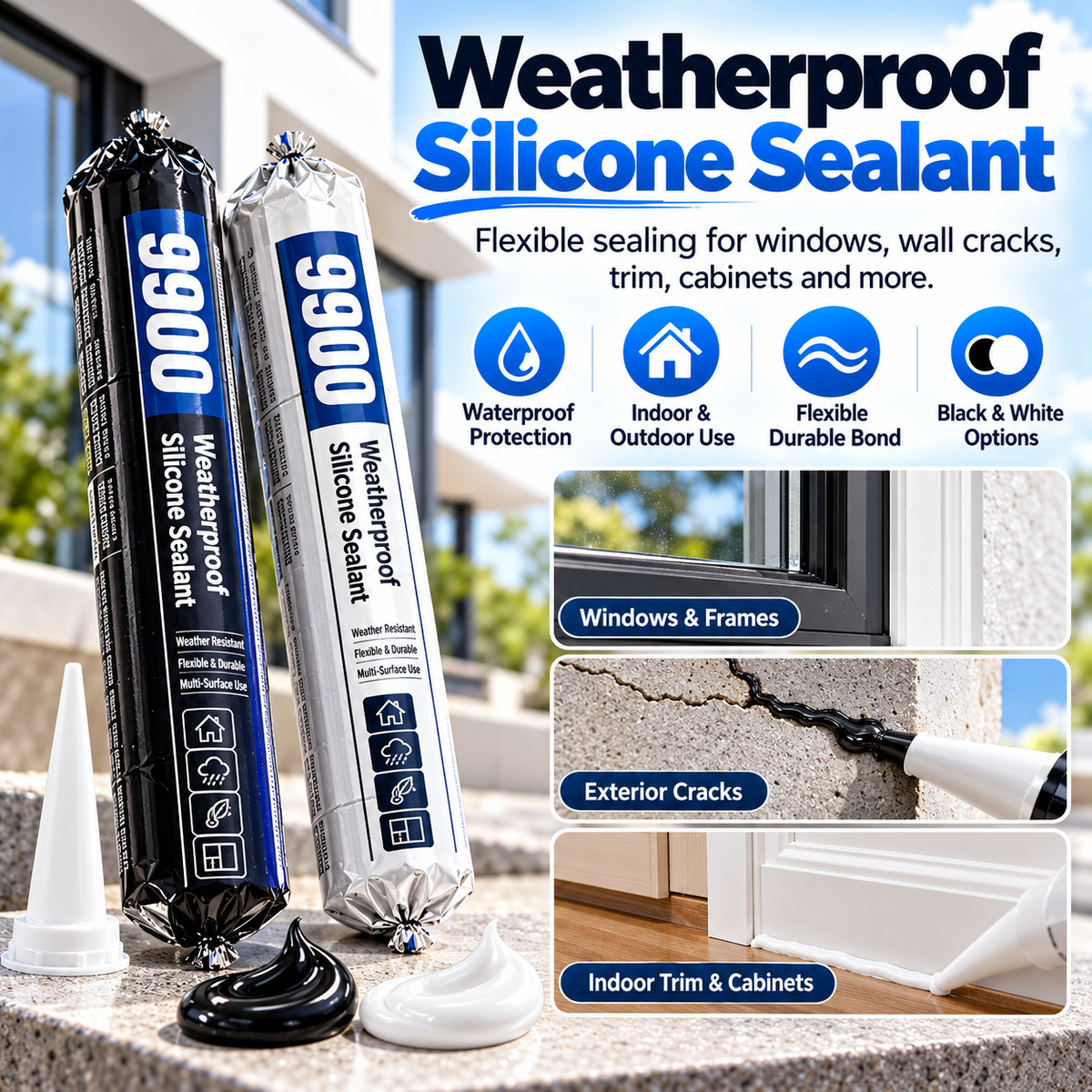 9900 Leak Repair Sealing Paste – Black or White – product view 1