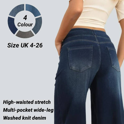🔥Last Day 60% OFF🔥Women's High-Waisted Washed Baggy Wide