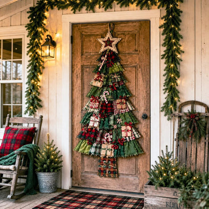 🔥 SPECIAL OFFER |🎄Beginner-Friendly DIY Oversized Patchwork Christmas Tree Door Hanging Kit💕