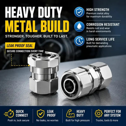 Heavy-Duty Truck/RV Air Line Fitting Kit (8-Piece Set)