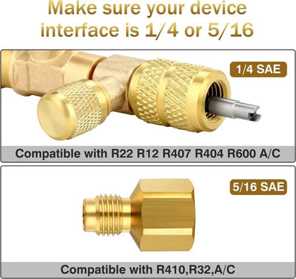 🔥✨Professional AC Valve Core Remover & Installer Kit