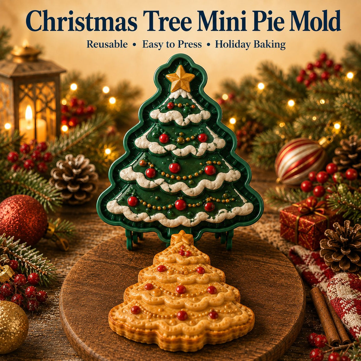 🎄16pcs-Design Christmas Mini Pie Mold Collection🥧