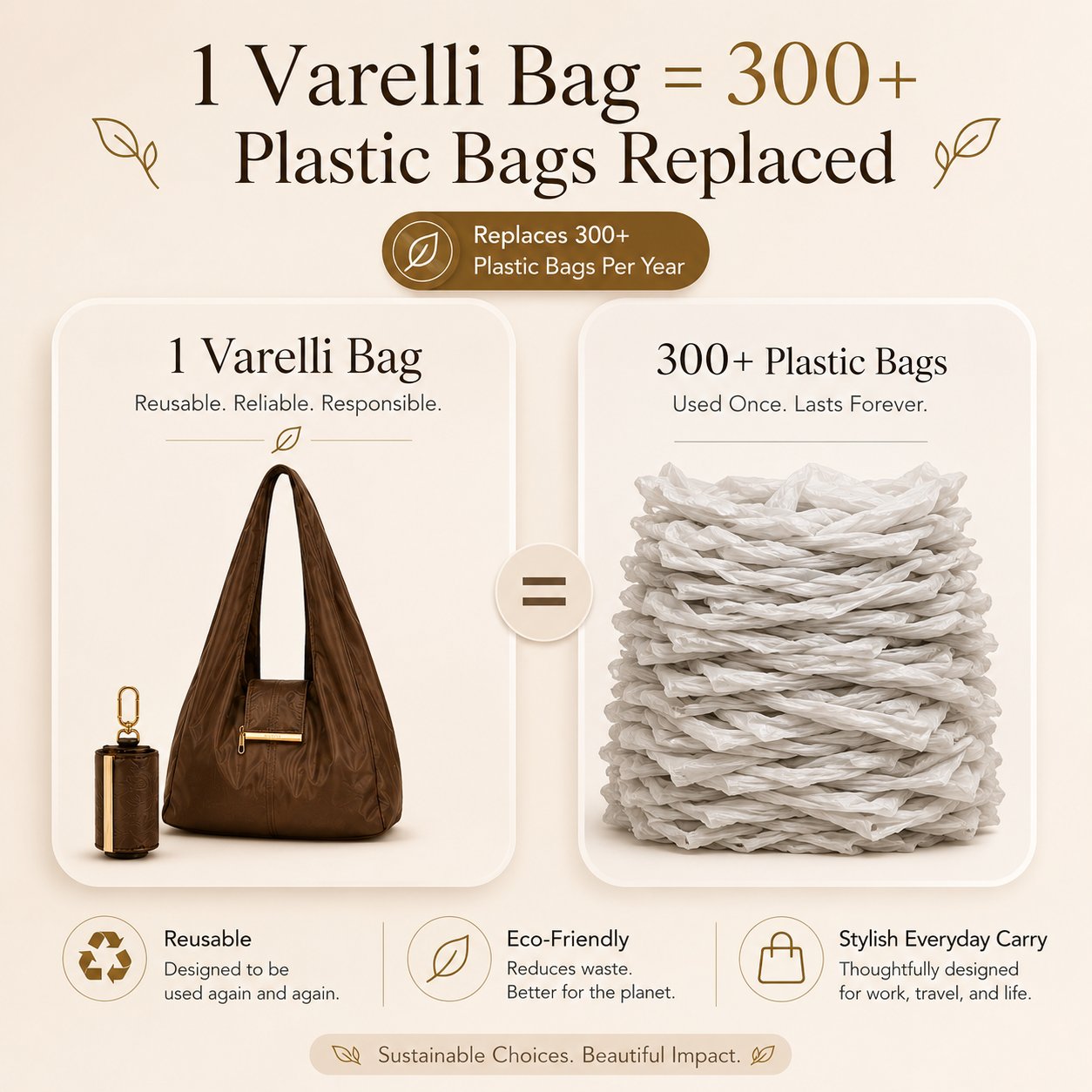2-in-1 Transformable Vegan Leather Tote Bag