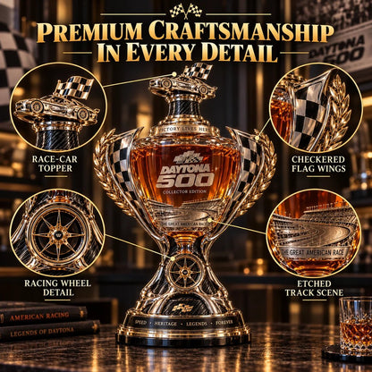 🏁 Daytona 500 Racing Legacy Trophy Whiskey Decanter – Collector’s Edition 🏆