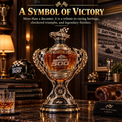 🏁 Daytona 500 Racing Legacy Trophy Whiskey Decanter – Collector’s Edition 🏆