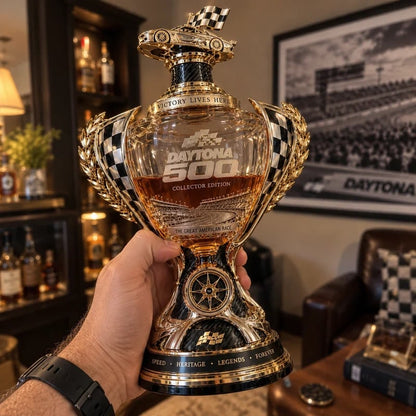 🏁 Daytona 500 Racing Legacy Trophy Whiskey Decanter – Collector’s Edition 🏆