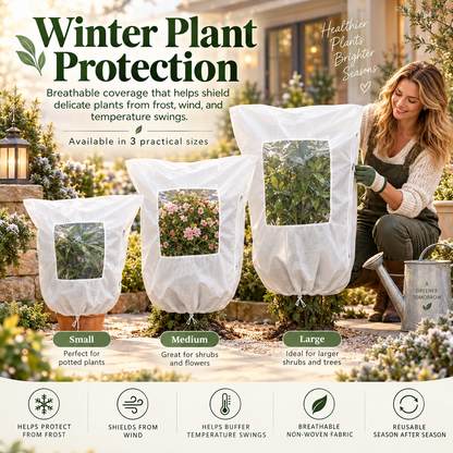 🔥 Plant Frost Cover Nonwoven Reusable Warm Shrubs Blanket