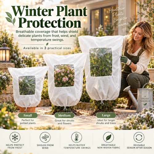 🔥 Plant Frost Cover Nonwoven Reusable Warm Shrubs Blanket