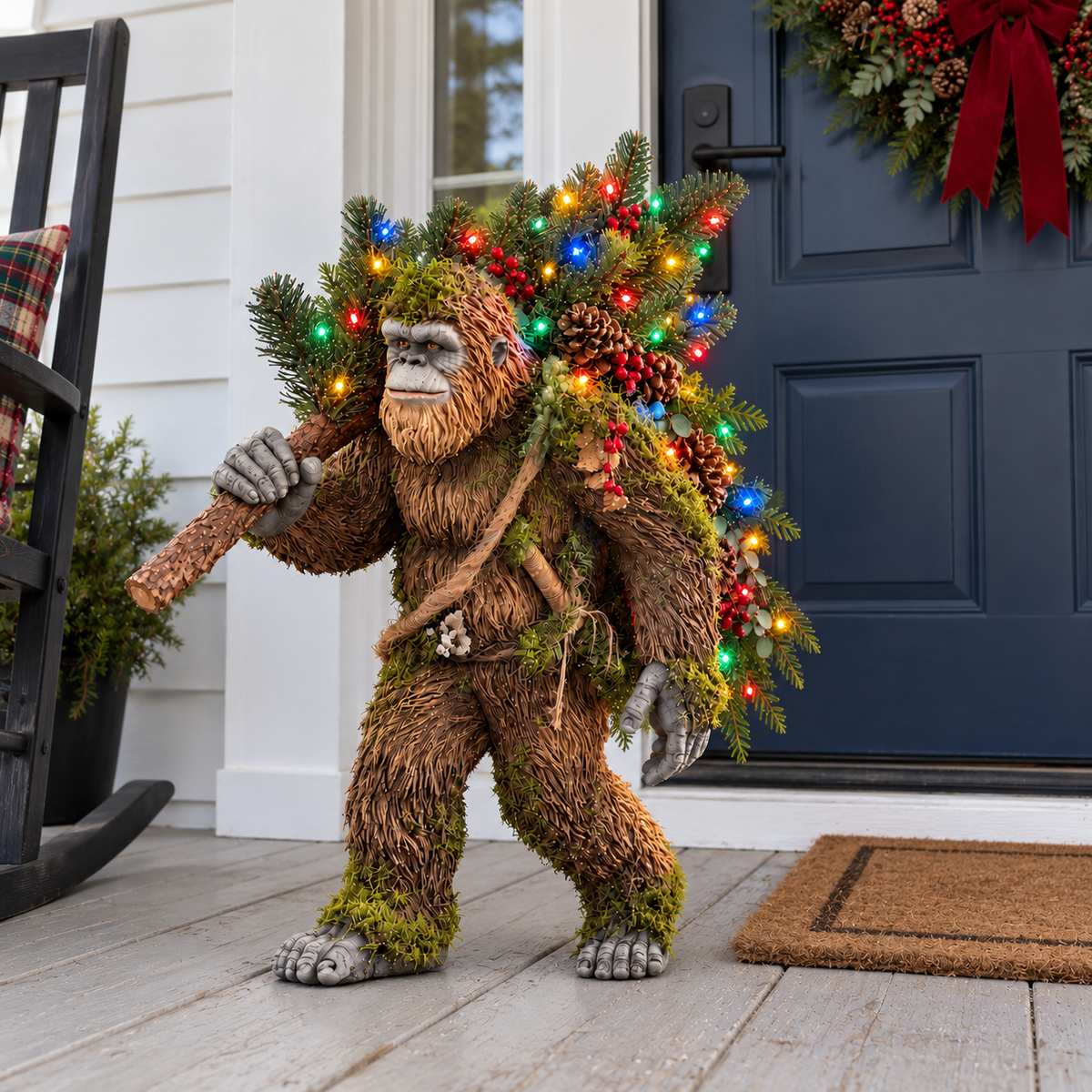 🎄 Woodland Bigfoot – Lighted Christmas Porch Decor 11