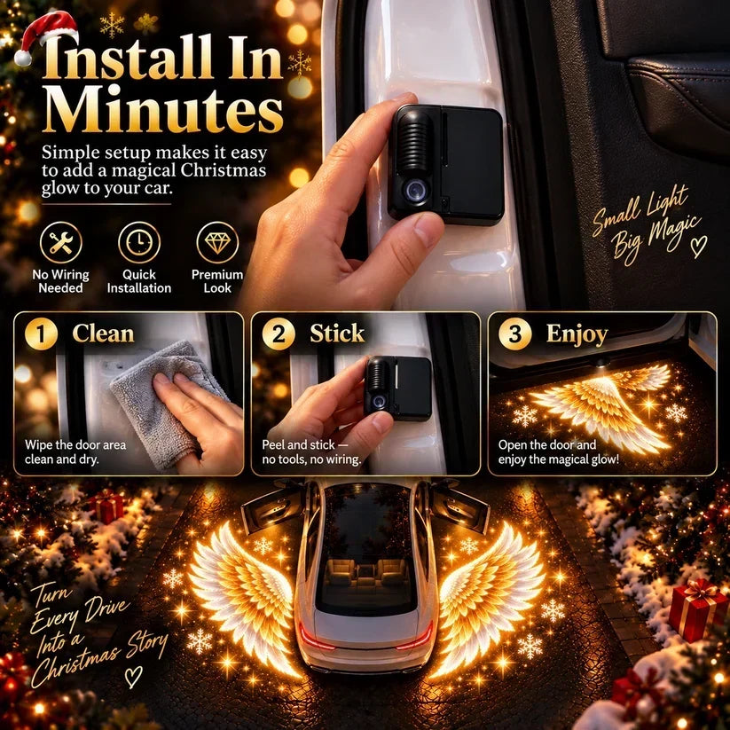 Christmas Angel Wing Car Door Projector Lights – 2-Light Set
