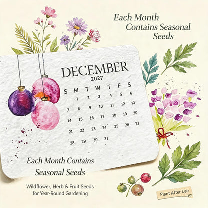 🌱Eco-Friendly Plantable 'Timeless' Seed Calendar 2027 ✨ Plan•Plant•Grow•Enjoy