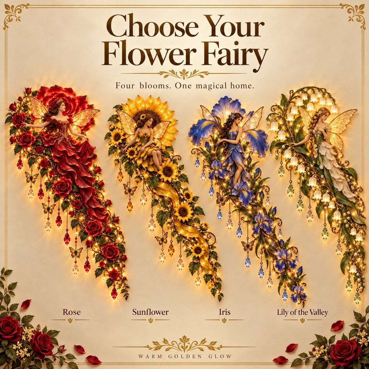 Enchanted Flower Fairy Wall Light