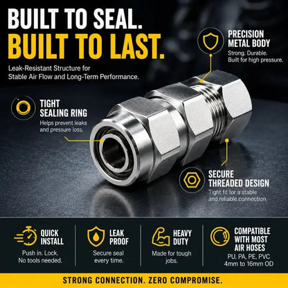 Heavy-Duty Truck/RV Air Line Fitting Kit (8-Piece Set)