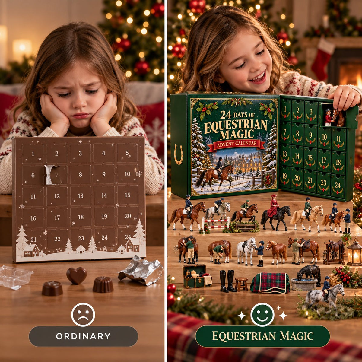 🐎Equestrian Magic Advent Calendar｜24 Days of Equestrian Magic（Flat 2D Printing）