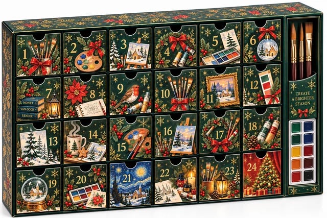 🎄 24 Days of Painting Advent Calendar – Christmas DIY Art Kit 🎨✨ 2